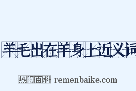 羊毛出在羊身上近义词是什么意思的图片